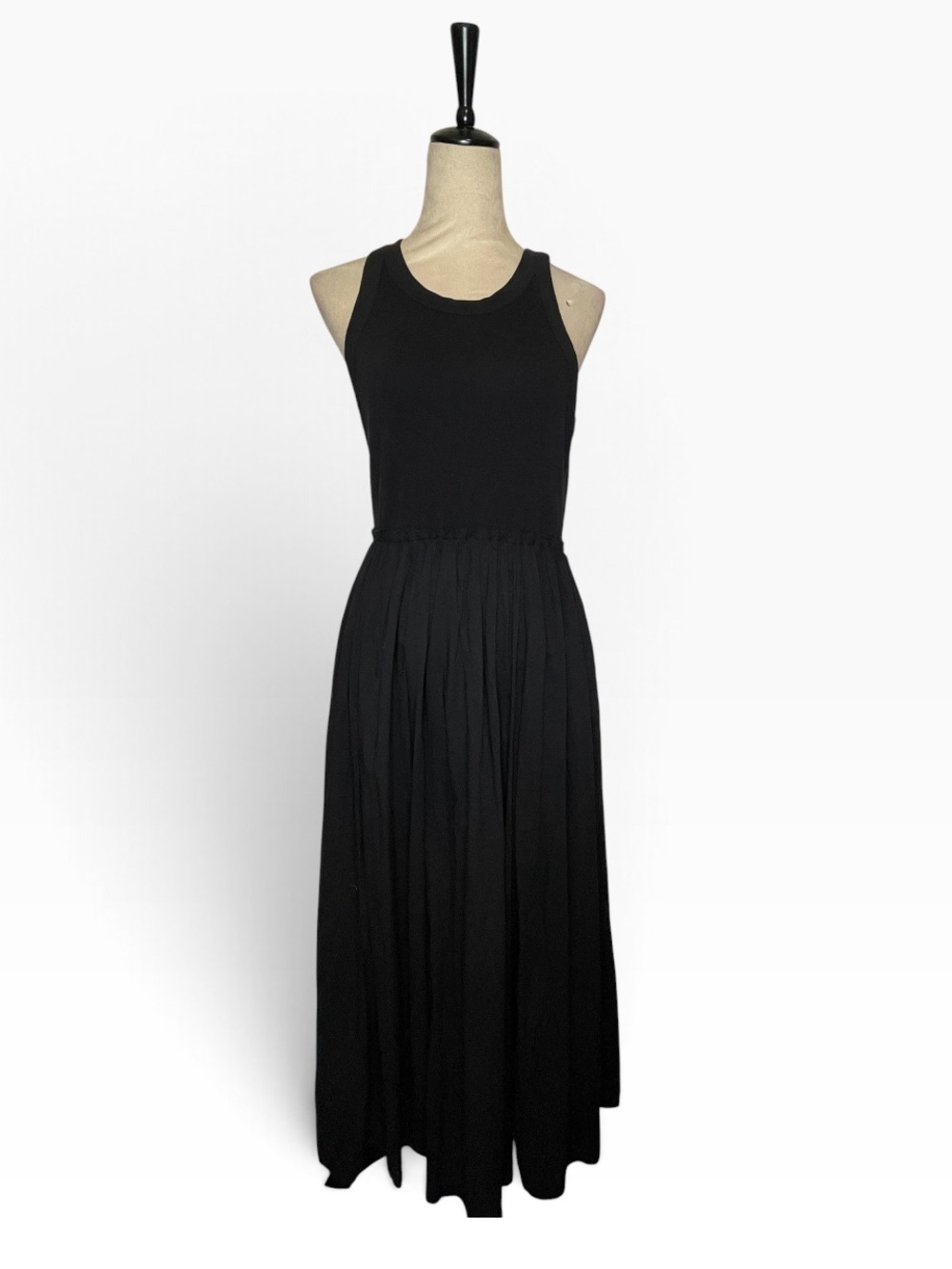 Sundance Black Tank Maxi Dress Size M Cotton & Modal Tiered Long Dress